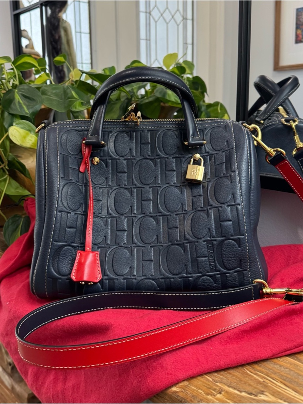 CAROLINA HERRERA/ Andy 7 Locked Medium Handbag